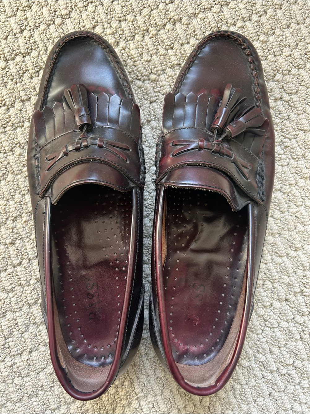 Bass Loafer Brown Leather Tassel Men’s Size 10